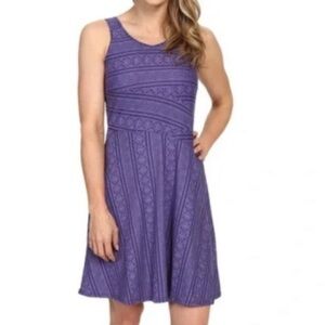 Prana Amelie Active Midi Dress S Diagonal Geometric Print Granola Scandi Girl